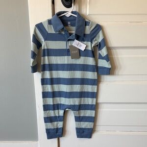 GAP Navy and Light Blue Striped Kids Bodysuit